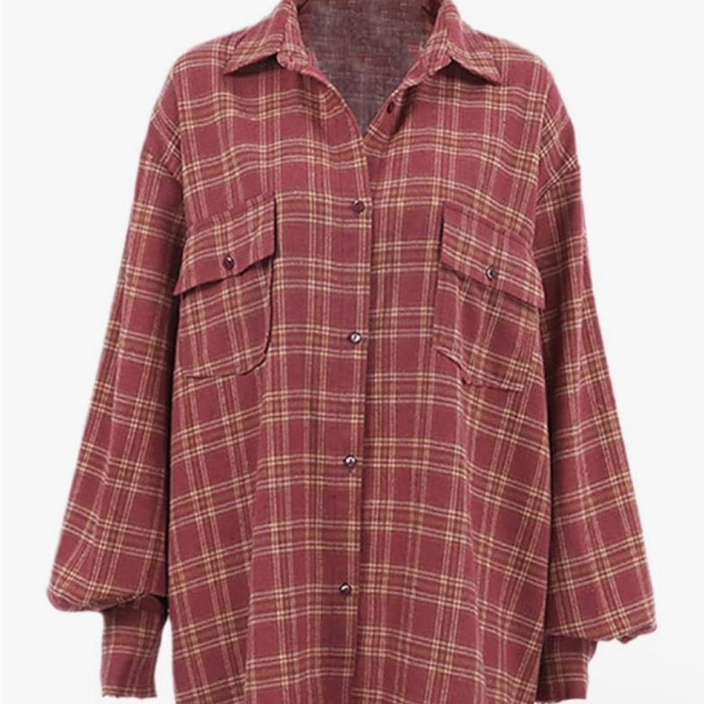 Plaid Button-Up Shirt